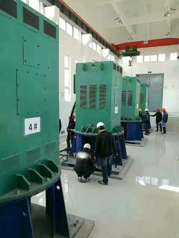 YJTFKK450-4某污水处理厂使用我厂的立式高压电机安装现场